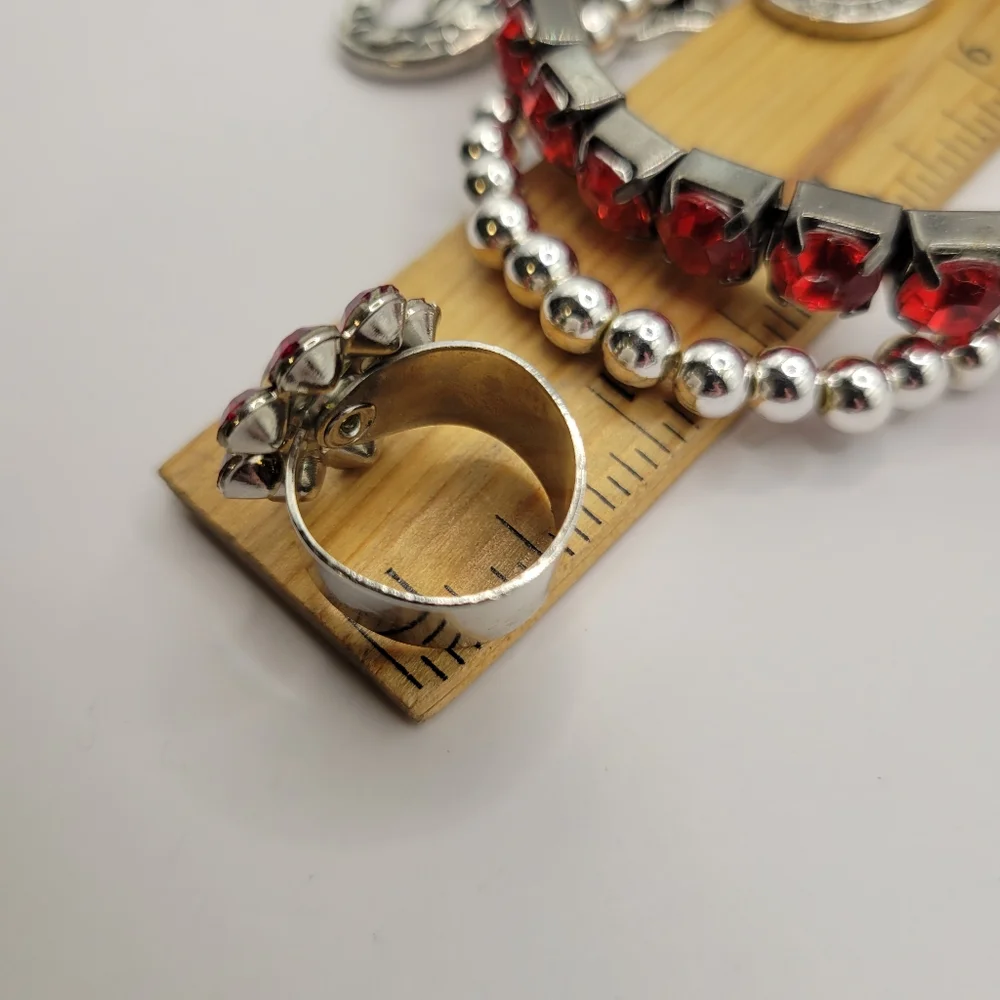 Alabama University Roll Tide Houndstooth Red White Black Silver Jewelry Lot - Picture 8 of 16